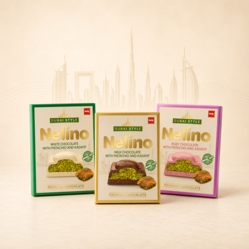 Nelino Dubai Style — kolekcija čokolada u originalnim pakovanjima