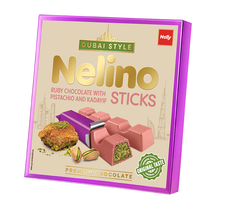 Nelino Dubai čokolada Ruby Sticks